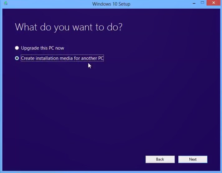 Create Installation Media For Another PC